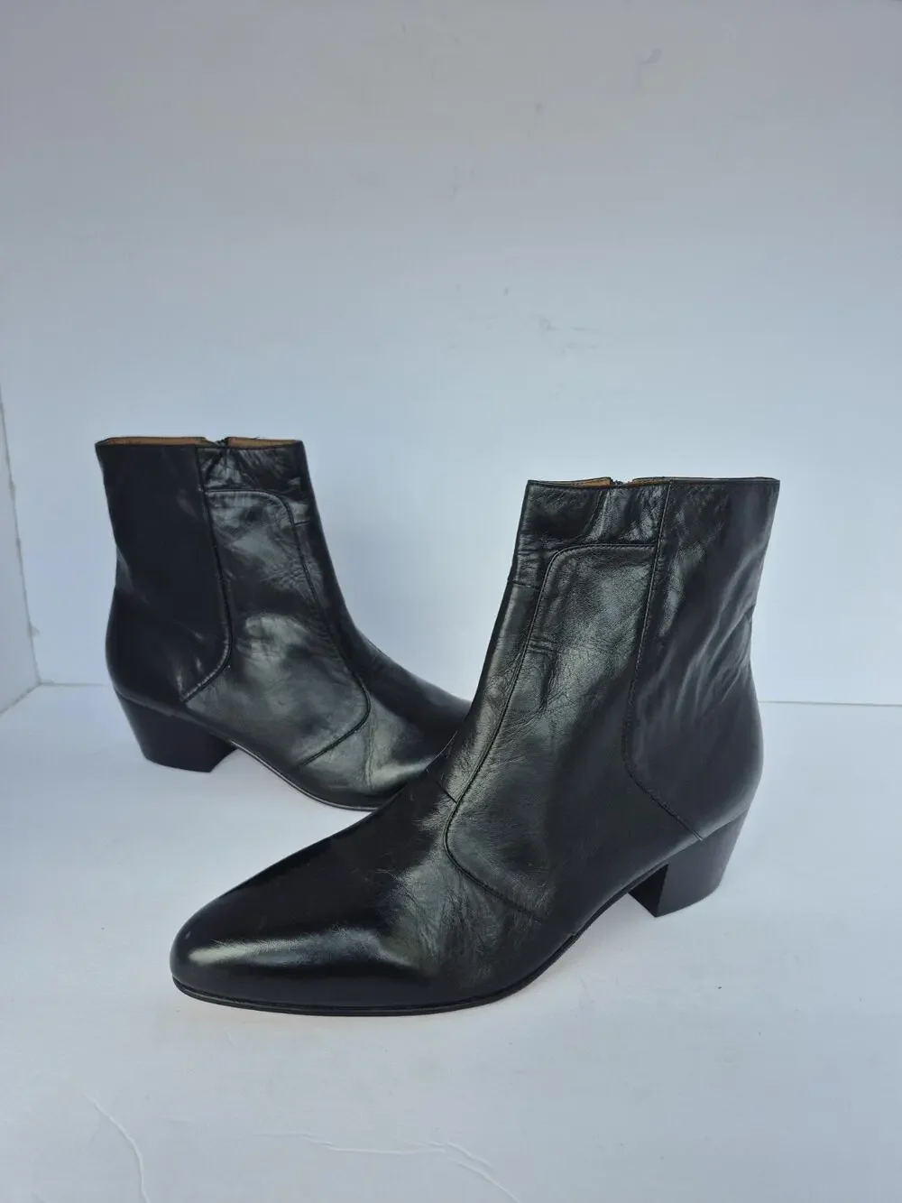 Giorgio Brutini Mens 13 M Calloway Beatle Side Zip Dress Boots Black Leather EUC